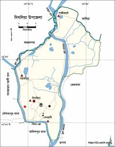 Dighalia Upazila Map, Khulna, দীঘলিয়া উপজেলা ম্যাপ, খুলনা