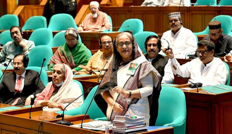 Prime Minister Sheikh Hasina Addressing the Jatiya Sangsad