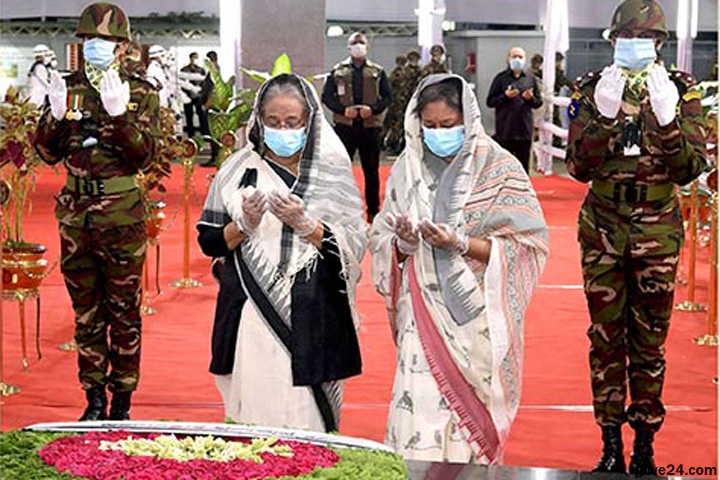 PM pays homage to Aug 15 martyrs at Banani graveyard