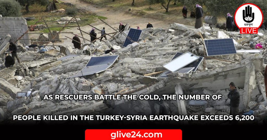 As rescuers battle the cold, the number of people killed in the Turkey-Syria earthquake exceeds 6,200 7 As rescuers battle the cold the number of people killed in the Turkey Syria earthquake exceeds 6200 As rescuers battle the cold, the number of people killed in the Turkey-Syria earthquake exceeds 6,200