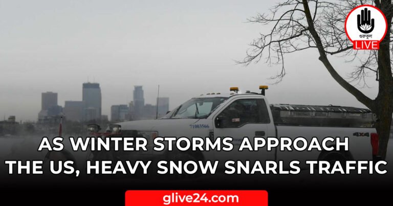 As winter storms approach the US, heavy snow snarls traffic
