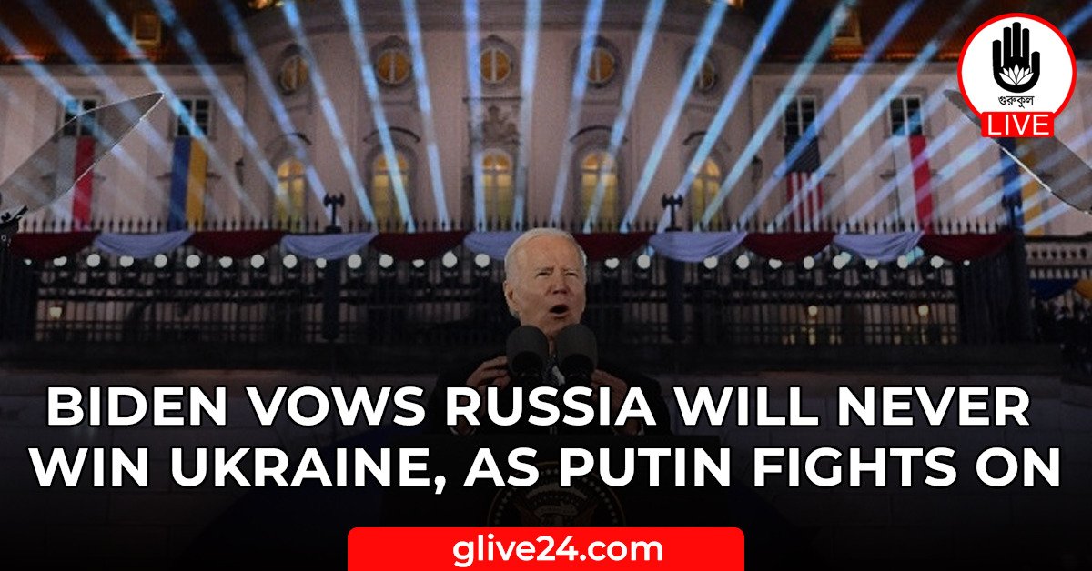 Biden vows Russia will never win Ukraine, as Putin fights on