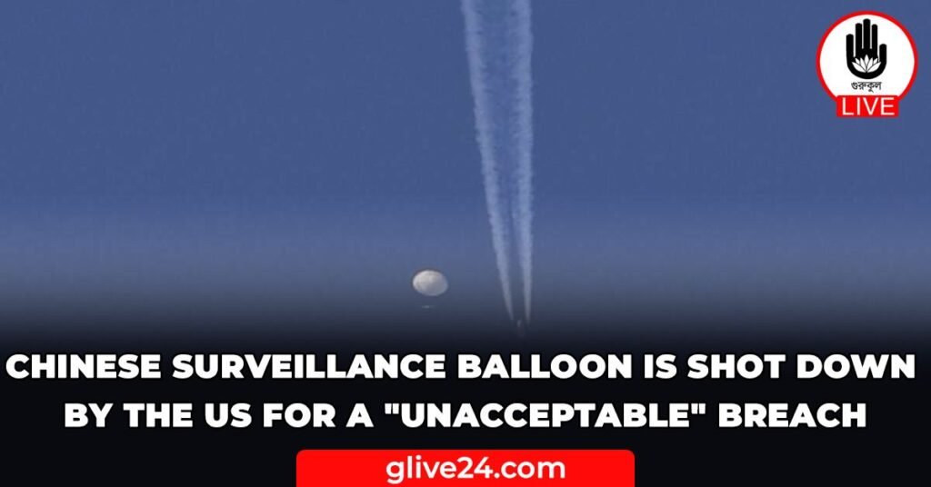 Chinese surveillance balloon is shot down by the US for a "unacceptable" breach 4 Chinese surveillance balloon is shot down