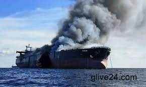 Three crew missing after oil tanker fire off Malaysia 2 Three crew missing after oil tanker fire off Malaysia