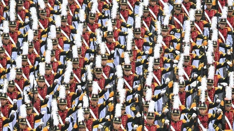 South Korea stages first military parade in a decade