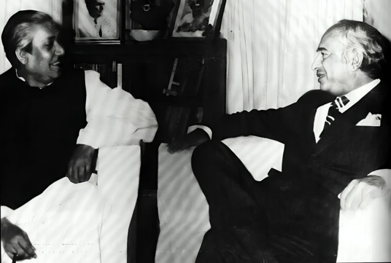 Z A Bhutto visits Sheikh Mujib in Dhaka, 1974