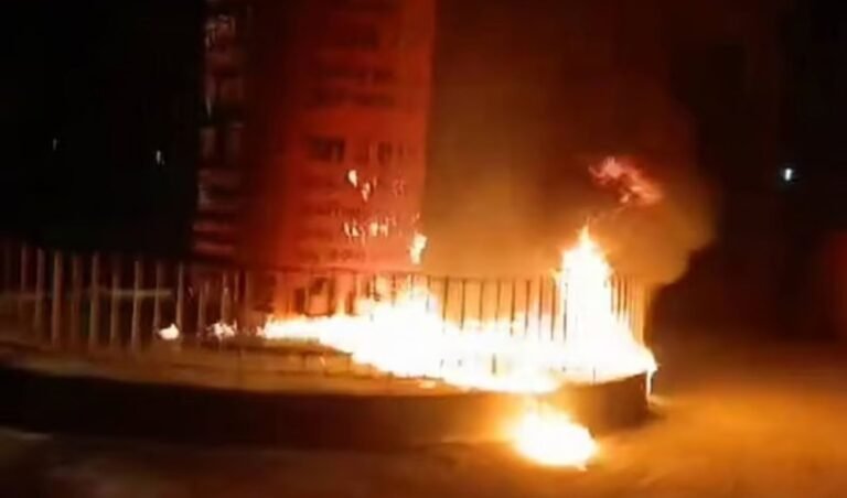 Fire at July Monument in Barguna Video Shared on Facebook by Chhatra League Leader Arson at BNP Office in Uzirkpur, Investigation Underway