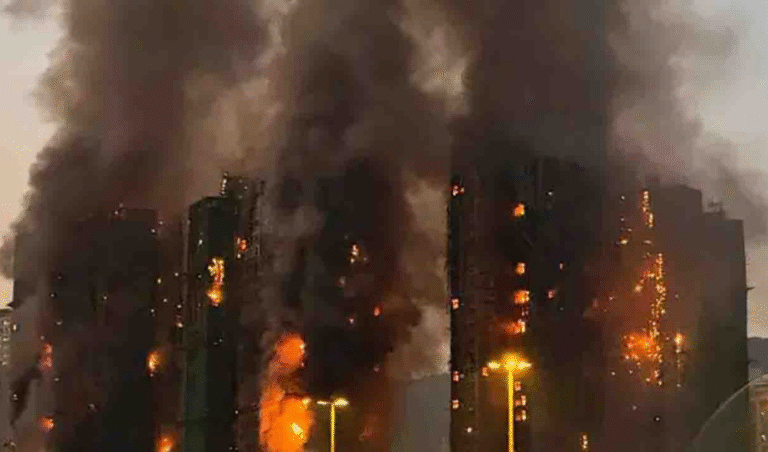 Four Dead in Hong Kong Residential Tower Fire Deadly Blaze Sweeps Hong Kong High-Rise Complex