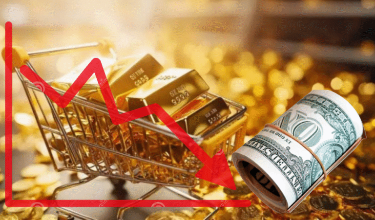 Global Gold Prices Dip as Dollar Gains Strength