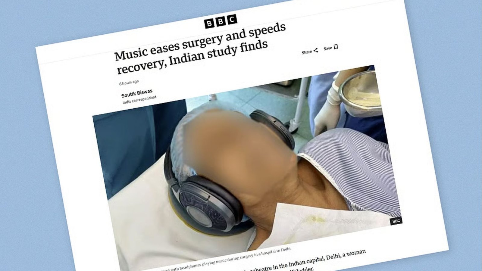 Music During Surgery Can Calm Patients 1 Music During Surgery Can Calm Patients