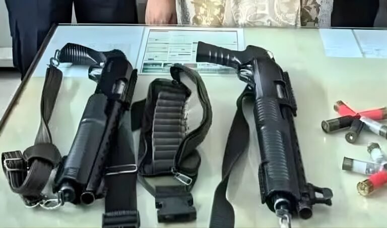 Operation on Dhaka Bhanga Expressway 2 shotguns with 20 rounds seized Mobile Court Operation in Shibchar Seizes Shotguns