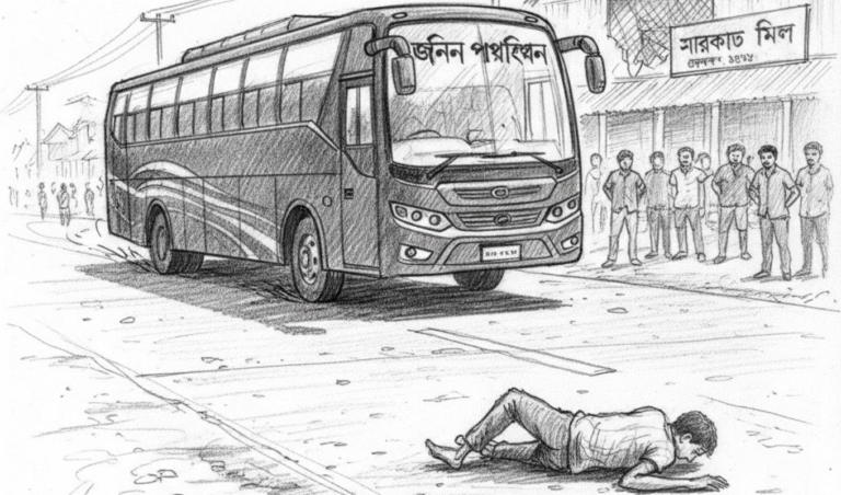 Pedestrian Killed in Bus Accident in Sirajganj Pedestrian Killed in Bus Accident in Sirajganj