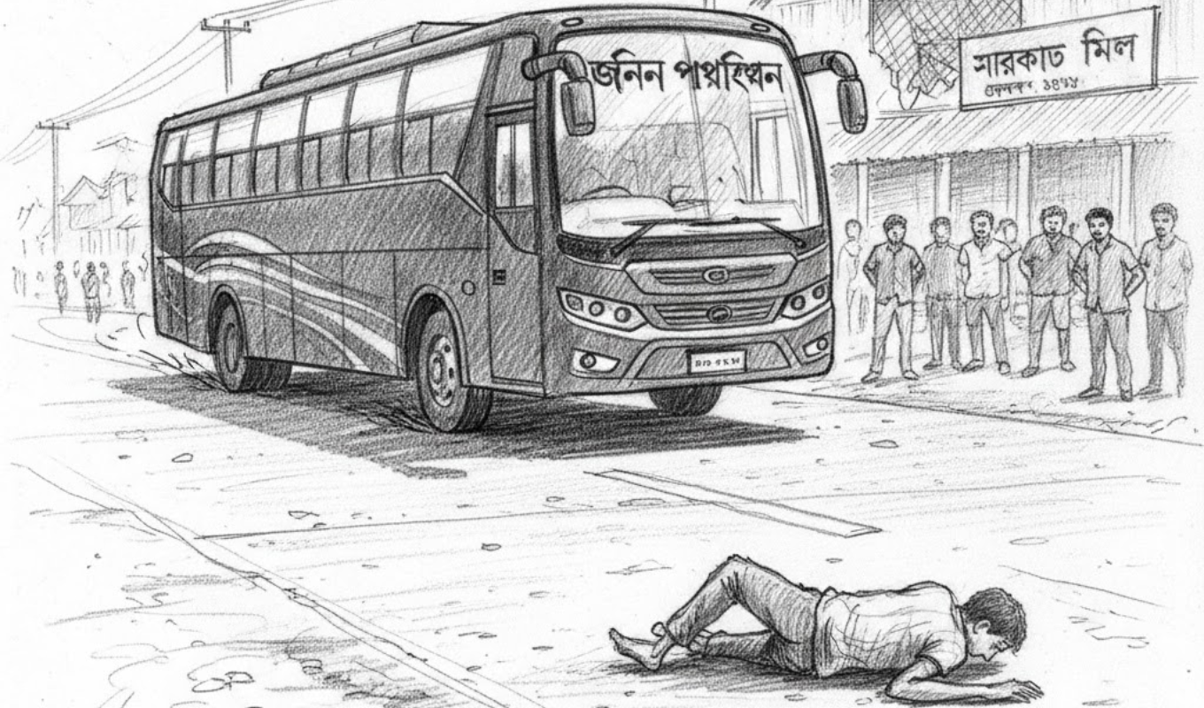Pedestrian Killed in Bus Accident in Sirajganj Pedestrian Killed in Bus Accident in Sirajganj