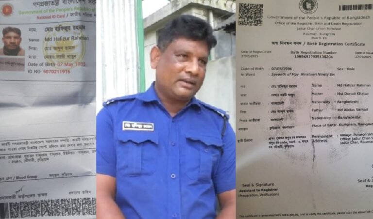To Secure a Job Father Becomes Only Three Years Older Than His Son Through Age Fraud Age Falsification Scandal in Kurigram: Man Registers as Older to Join Village Police, Only Three Years Older than His Son