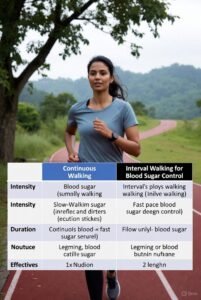 Continuous or Interval Walking Which Lowers Blood Sugar More