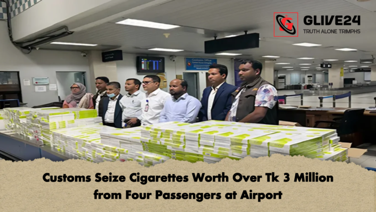 Customs Seize Cigarettes Worth Over Tk 3 Million from Four Passengers at Airport Customs Seize Cigarettes Worth Over Tk 3 Million from Four Passengers at Airport