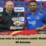 Experience wins in a pressure match Shakib beats MI Emirates Experience wins in a pressure match: Shakib beats MI Emirates