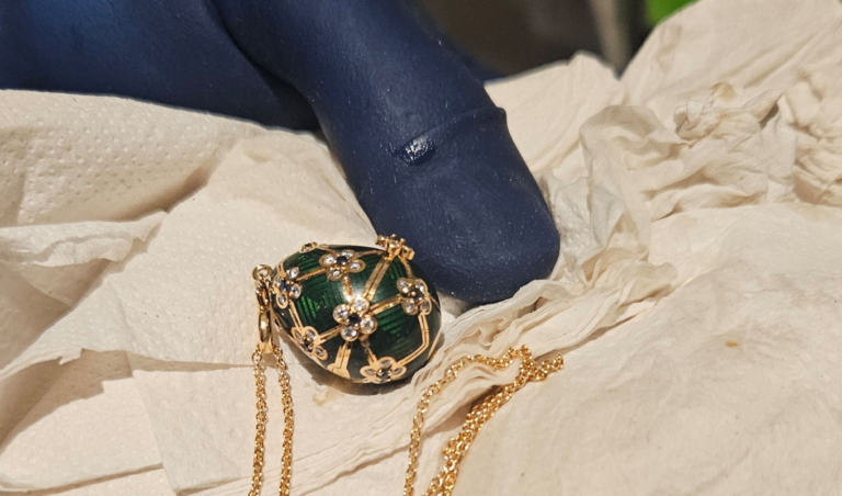 Faberge ‘Octopussy Egg Locket Retrieved From Thiefs Stomach Fabergé ‘Octopussy Egg’ Locket Retrieved From Thief’s Stomach