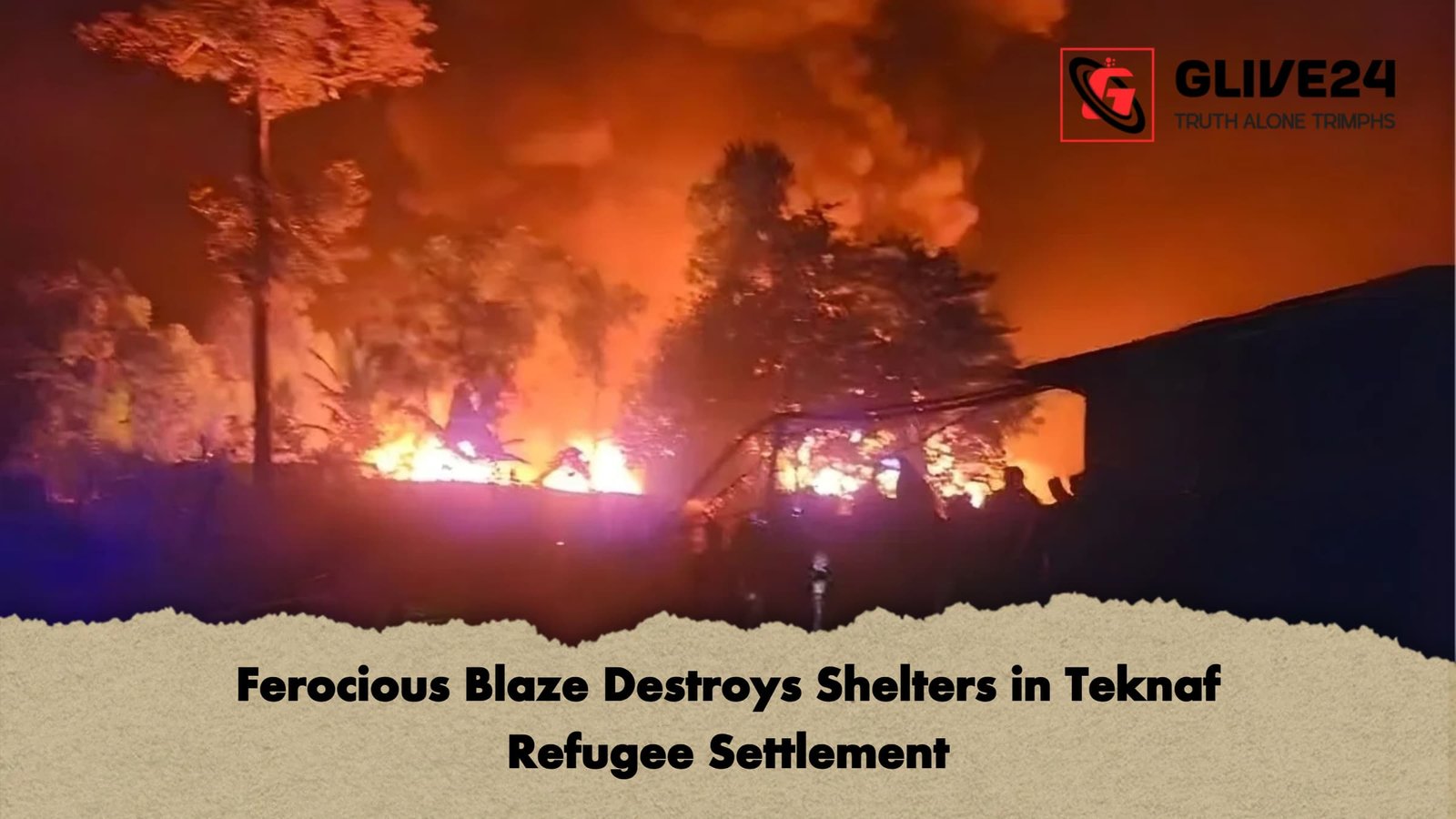 Ferocious Blaze Destroys Shelters in Teknaf Refugee Settlement Ferocious Blaze Destroys Shelters in Teknaf Refugee Settlement