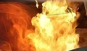 Fire Erupts in Parked Bus Causing Local Alarm Fire Erupts in Parked Bus, Causing Local Alarm