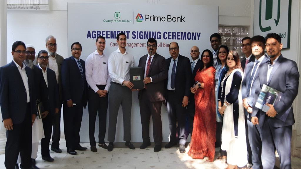 Prime Bank Enters Payroll and Cash Management Agreements with Quality Feeds 1 Prime Bank Signs Payroll and Cash Management Agreements with Quality Feeds
