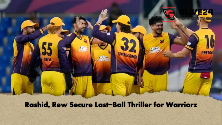 Rashid Rew Secure Last Ball Thriller for Warriorz Rashid, Rew Secure Last-Ball Thriller for Warriorz