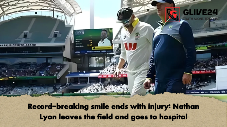 Record breaking smile ends with injury Nathan Lyon leaves the field and goes to hospital Record-breaking smile ends with injury: Nathan Lyon leaves the field and goes to hospital