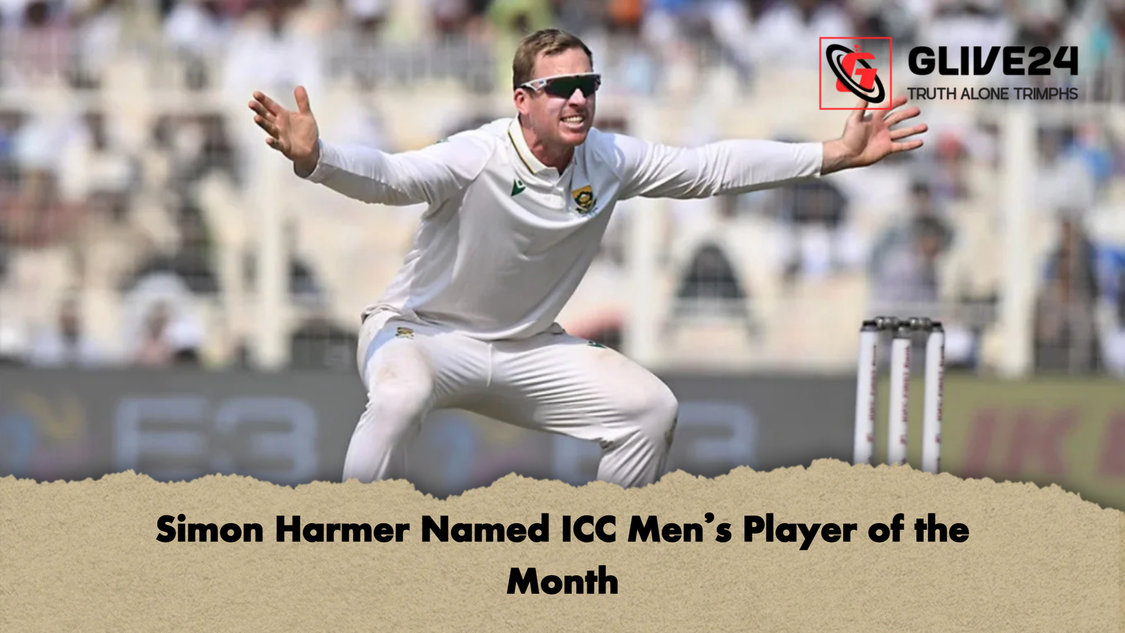Simon Harmer Named ICC Men’s Player of the Month 1 Simon Harmer Named ICC Mens Player of the Month Simon Harmer Named ICC Men’s Player of the Month