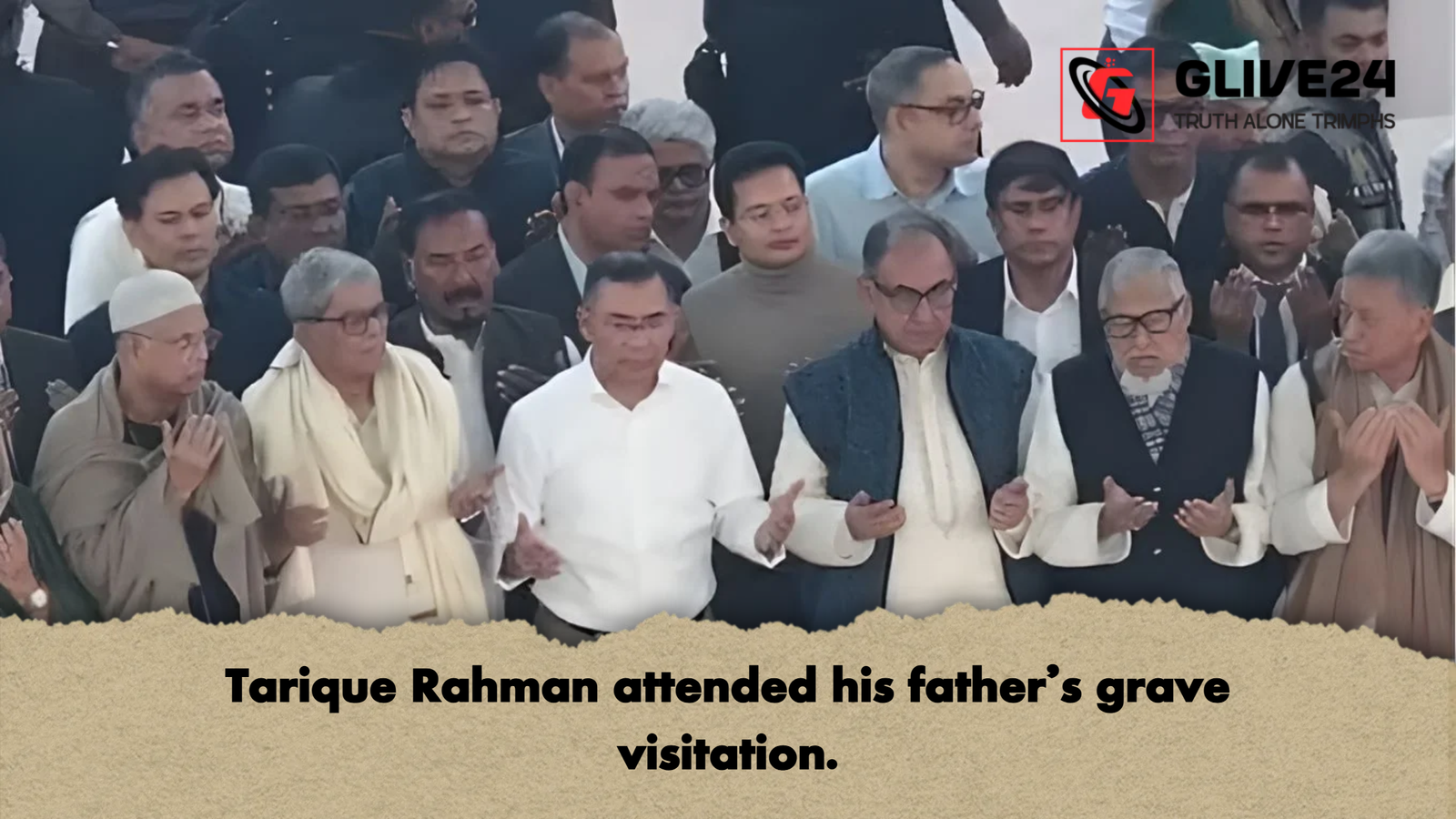 Tarique Rahman attended his fathers grave visitation Tarique Rahman attended his father's grave visitation.
