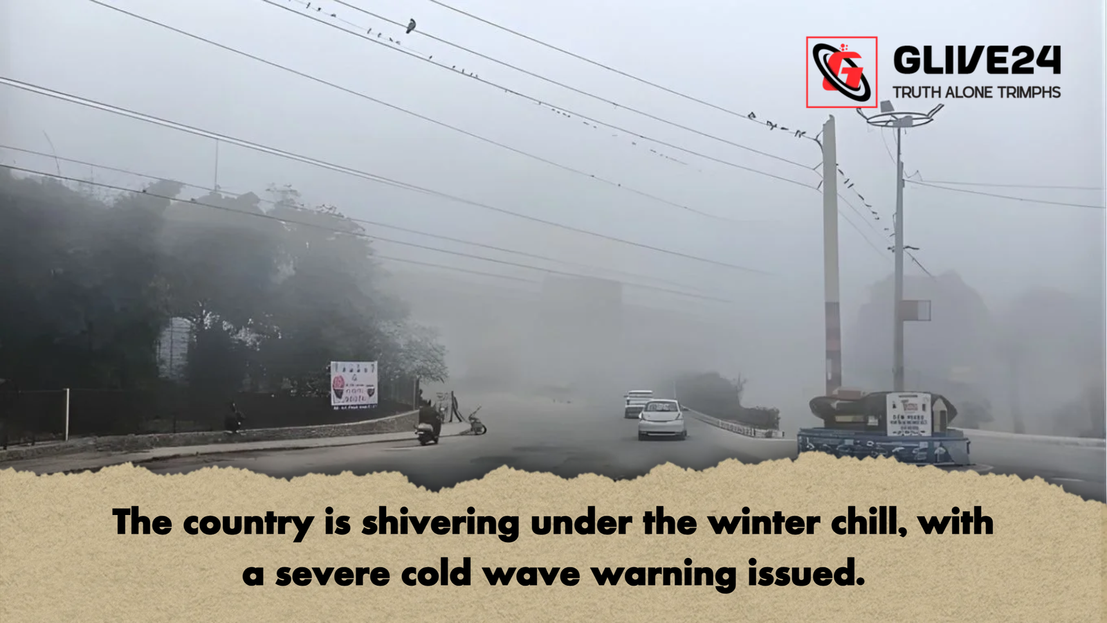 The country is shivering under the winter chill, with a severe cold wave warning issued. 1 The country is shivering under the winter chill with a severe cold wave warning issued The country is shivering under the winter chill, with a severe cold wave warning issued.