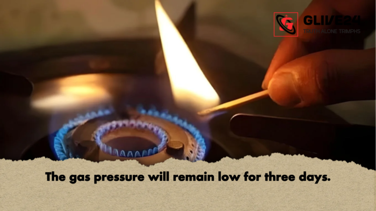 The gas pressure will remain low for three days The gas pressure will remain low for three days.