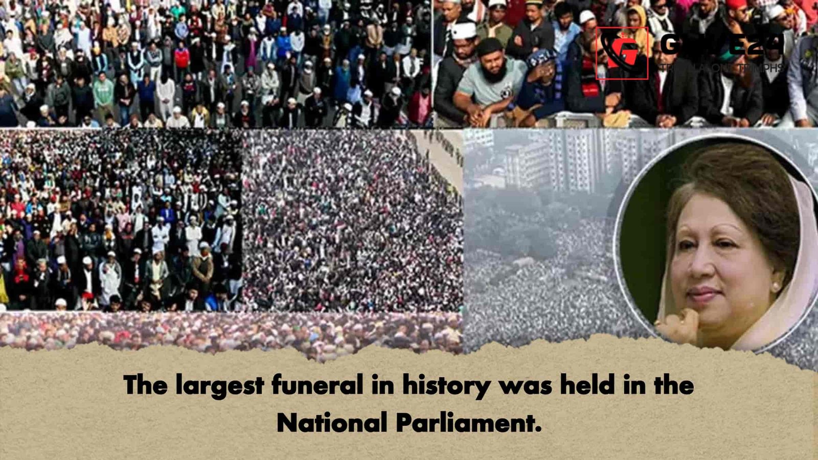 The largest funeral in history was held in the National Parliament.