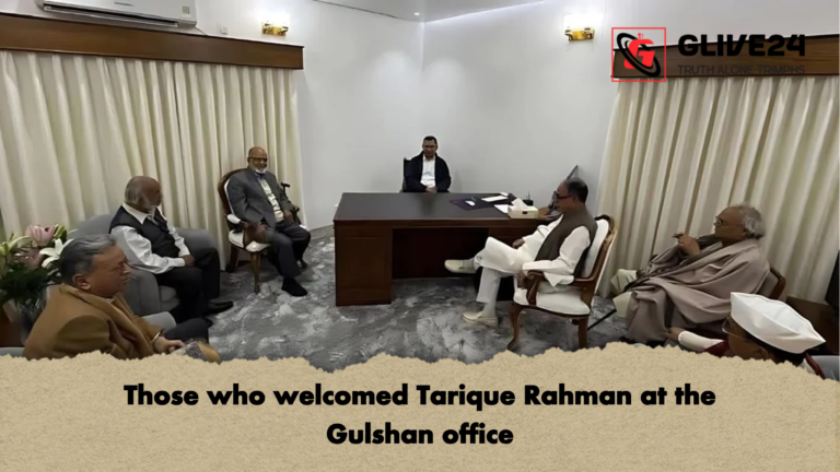 Those who welcomed Tarique Rahman at the Gulshan office Those who welcomed Tarique Rahman at the Gulshan office