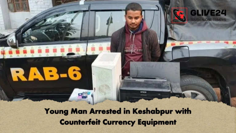 Young Man Arrested in Keshabpur with Counterfeit Currency Equipment Young Man Arrested in Keshabpur with Counterfeit Currency Equipment