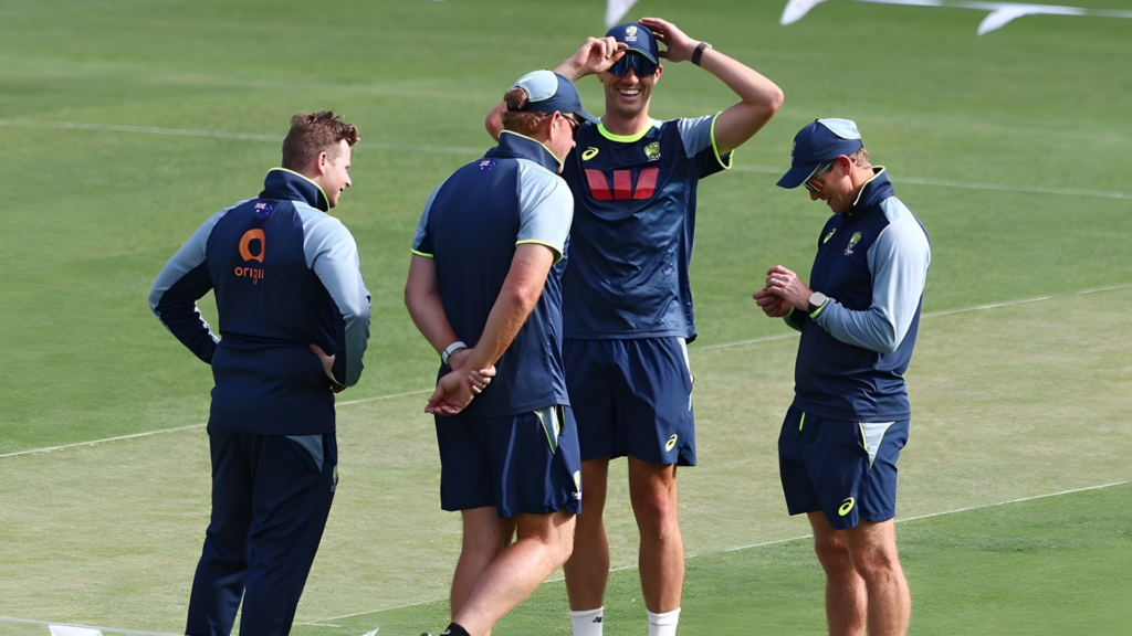 Cummins Return or Tactical Smoke? Confusion Peaks on Eve of Gabba Test গাব্বায় অস্ট্রেলিয়া দলে বিস্ময় অপেক্ষা কামিন্সের রহস্যময় প্রস্তুতি Cummins Return or Tactical Smoke? Confusion Peaks on Eve of Gabba Test