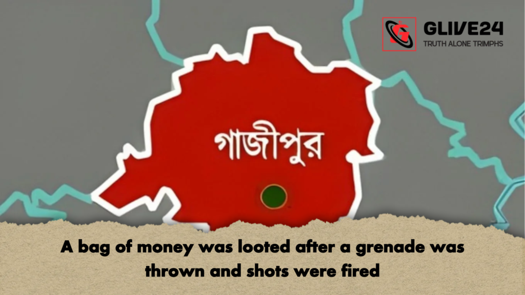 A bag of money was looted after a grenade was thrown and shots were fired 2 A bag of money was looted after a grenade was thrown and shots were fired A bag of money was looted after a grenade was thrown and shots were fired