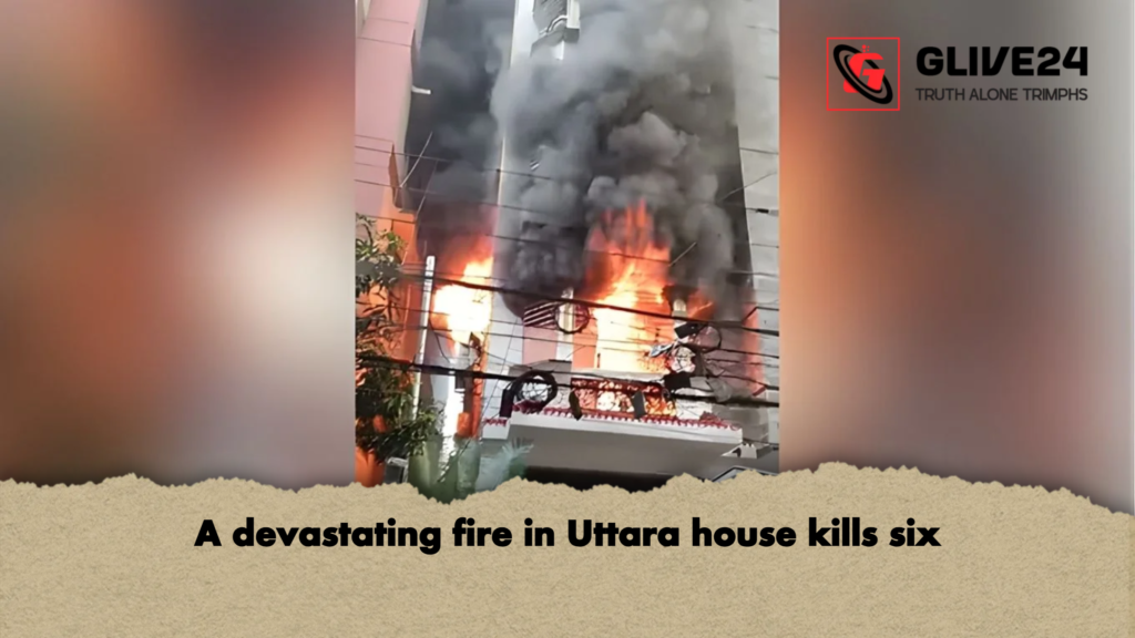 A devastating fire in Uttara house kills six A devastating fire in Uttara house kills six