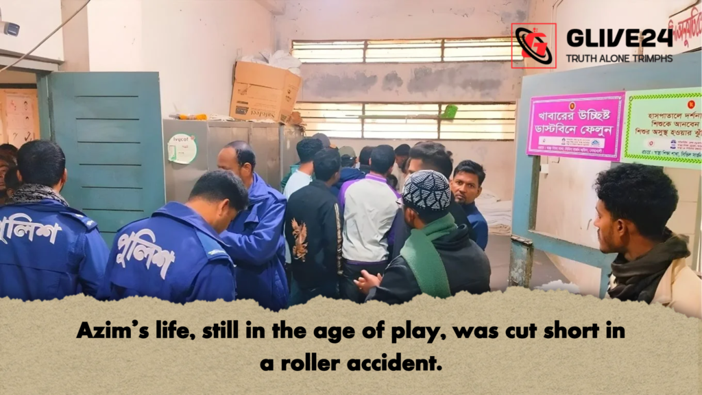 Azims life still in the age of play was cut short in a roller accident Azim’s life, still in the age of play, was cut short in a roller accident.