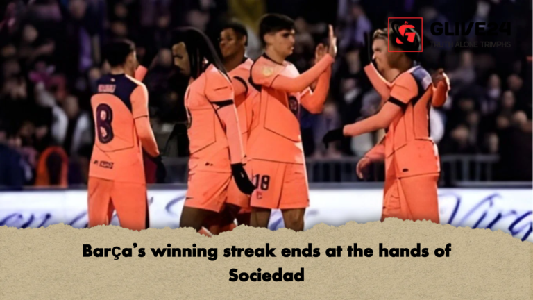 Barcas winning streak ends at the hands of Sociedad Barça’s winning streak ends at the hands of Sociedad