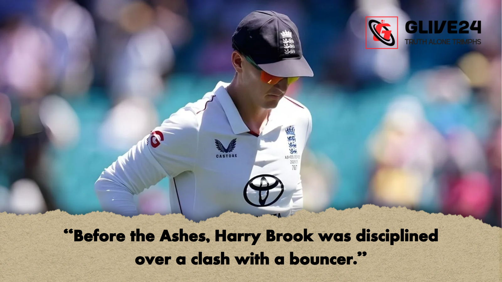 Before the Ashes Harry Brook was disciplined over a clash with a bouncer "Before the Ashes, Harry Brook was disciplined over a clash with a bouncer."