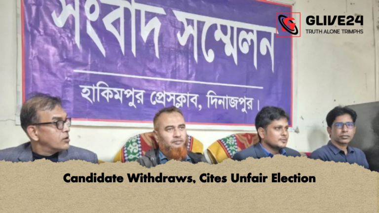 Candidate Withdraws Cites Unfair Election Candidate Withdraws, Cites Unfair Election