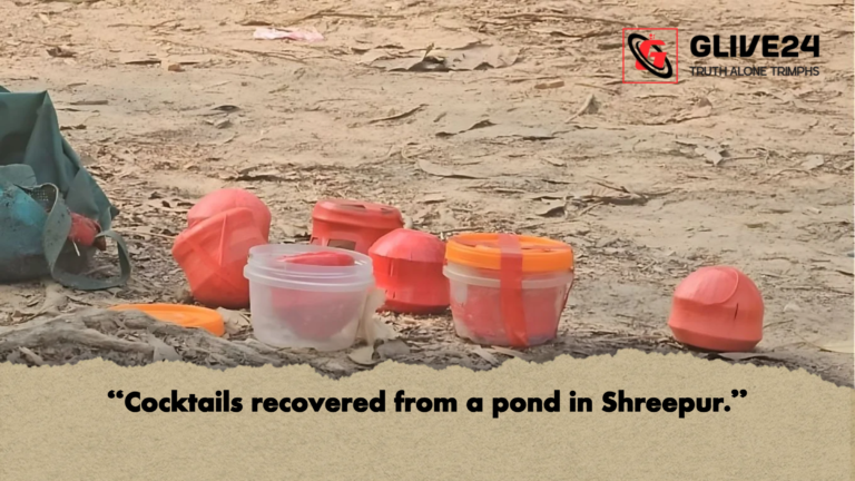 Cocktails recovered from a pond in Shreepur "Cocktails recovered from a pond in Shreepur."