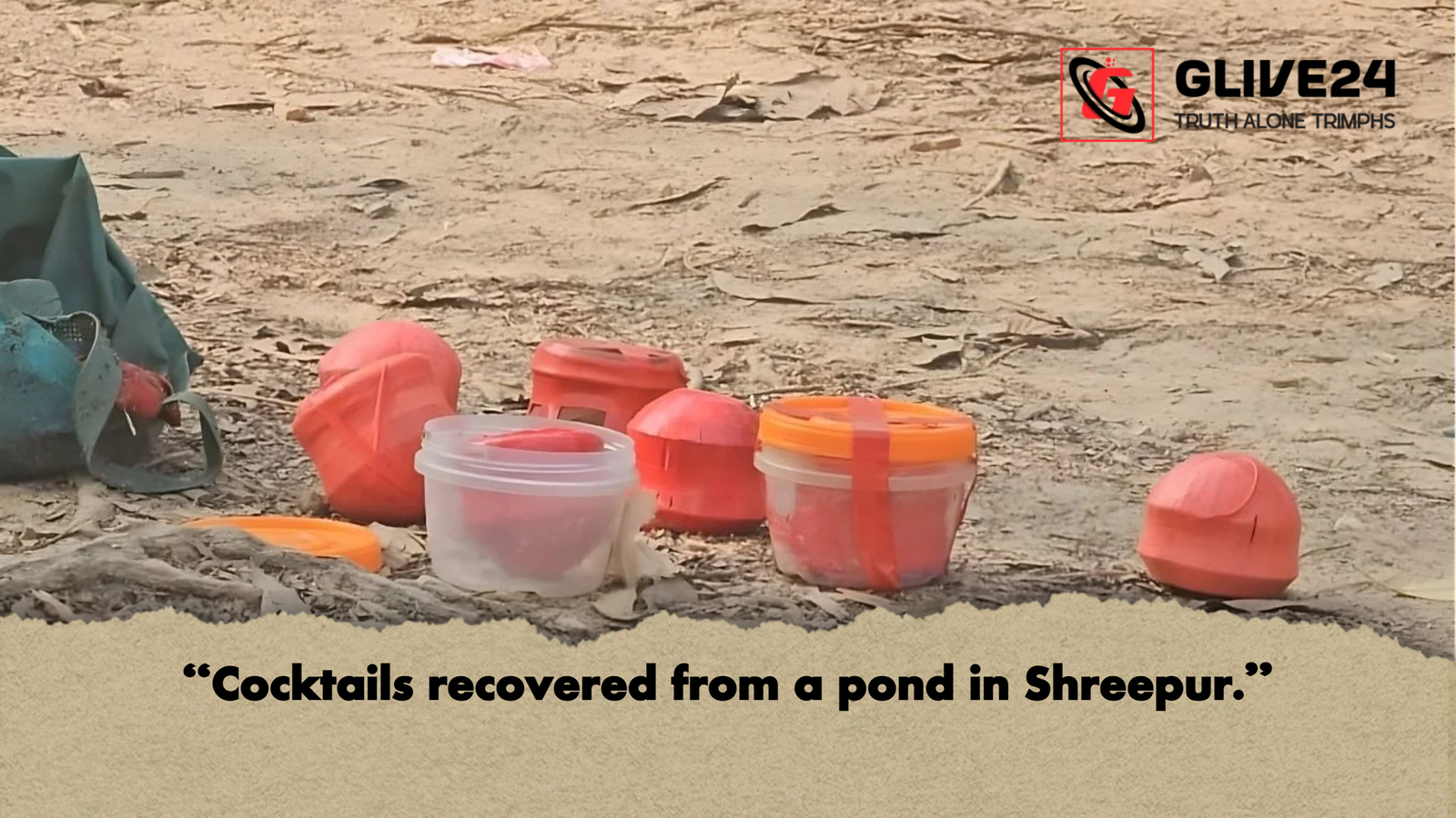"Cocktails recovered from a pond in Shreepur." 1 Cocktails recovered from a pond in Shreepur "Cocktails recovered from a pond in Shreepur."