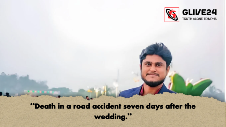 Death in a road accident seven days after the wedding "Death in a road accident seven days after the wedding."