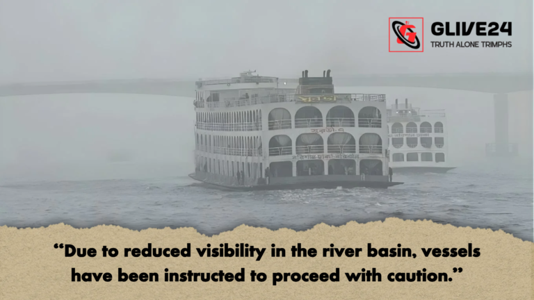 Due to reduced visibility in the river basin vessels have been instructed to proceed with caution “Due to reduced visibility in the river basin, vessels have been instructed to proceed with caution.”