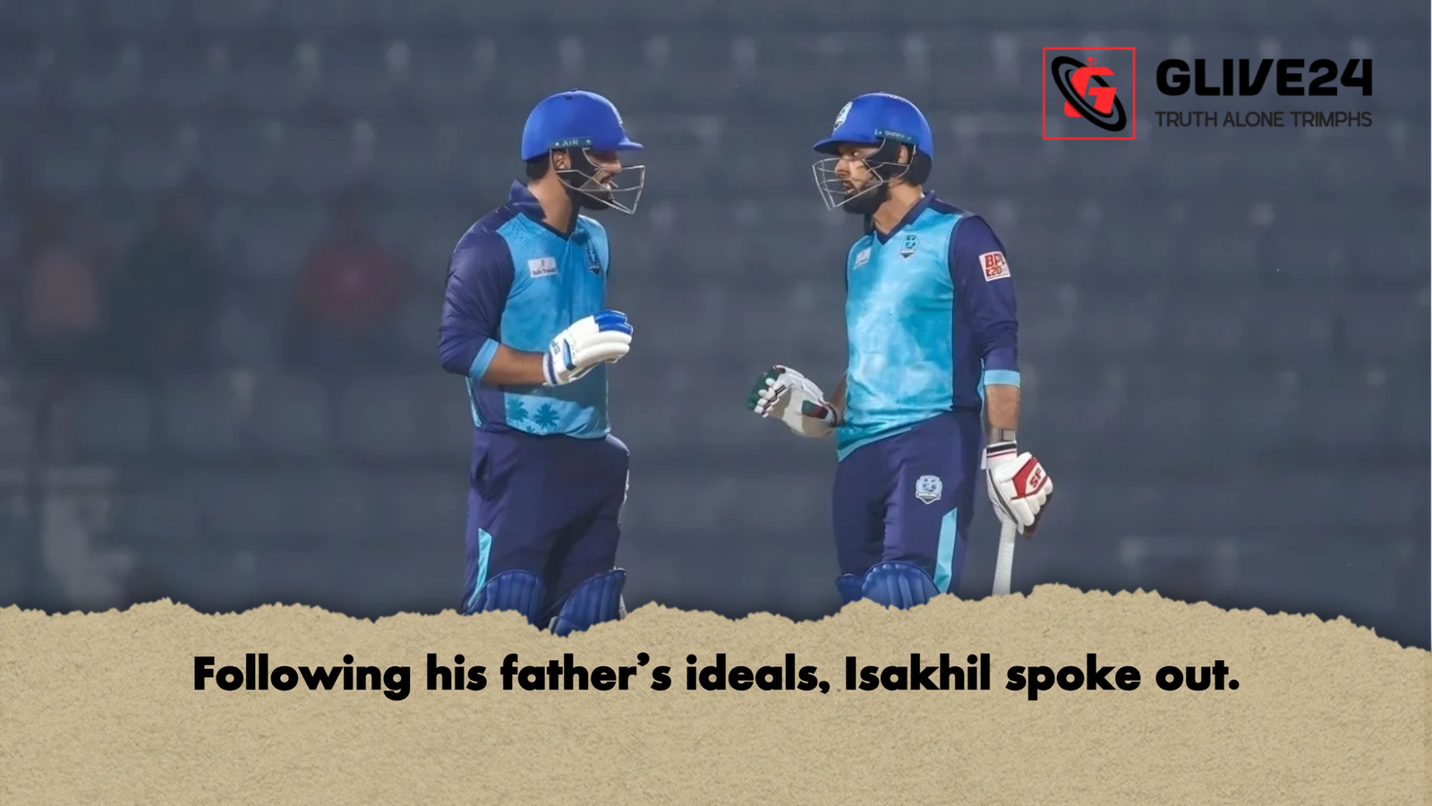 Following his fathers ideals Isakhil spoke out Following his father’s ideals, Isakhil spoke out.