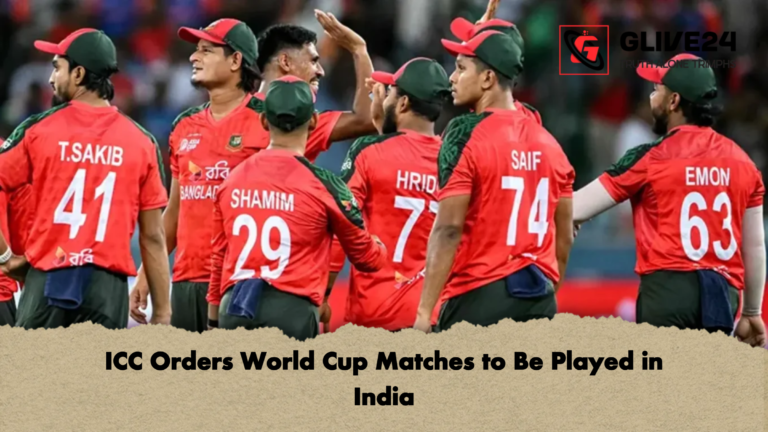 ICC Orders World Cup Matches to Be Played in India ICC Orders World Cup Matches to Be Played in India