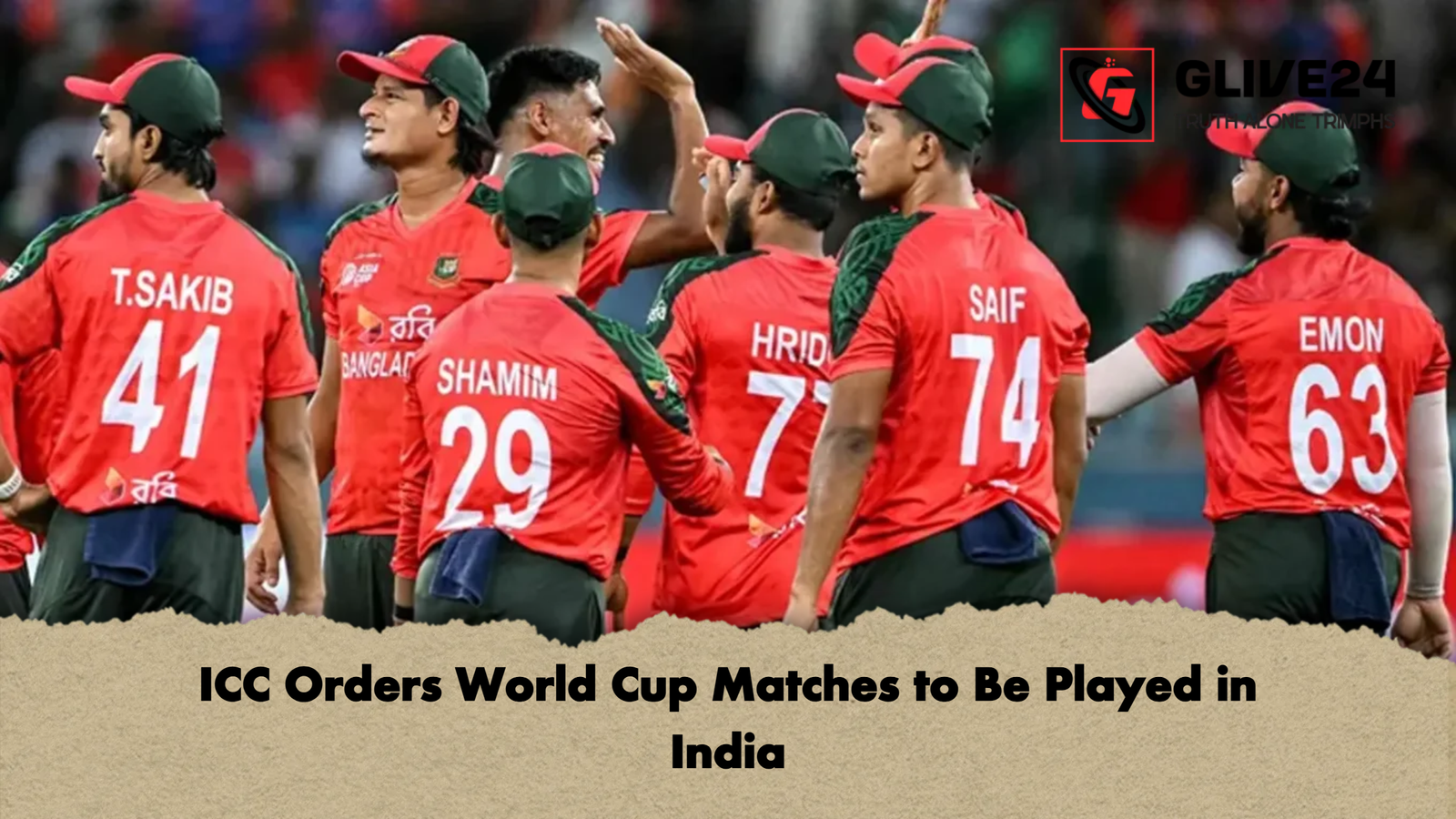 ICC Orders World Cup Matches to Be Played in India ICC Orders World Cup Matches to Be Played in India