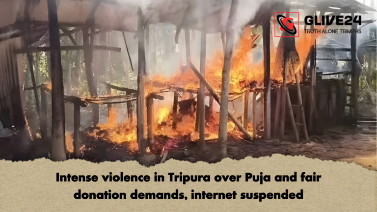 Intense violence in Tripura over Puja and fair donation demands internet suspended Intense violence in Tripura over Puja and fair donation demands, internet suspended
