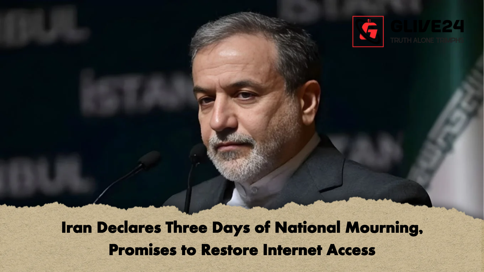 Iran Declares Three Days of National Mourning Promises to Restore Internet Access Iran Declares Three Days of National Mourning Promises to Restore Internet Access